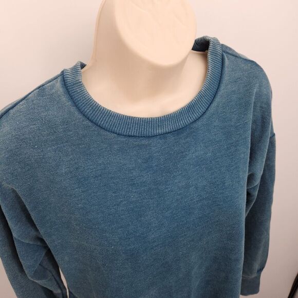 90 Degree Pullover Sweatshirt Women's Size Medium Teal Green Relaxed Fit - Picture 2 of 8